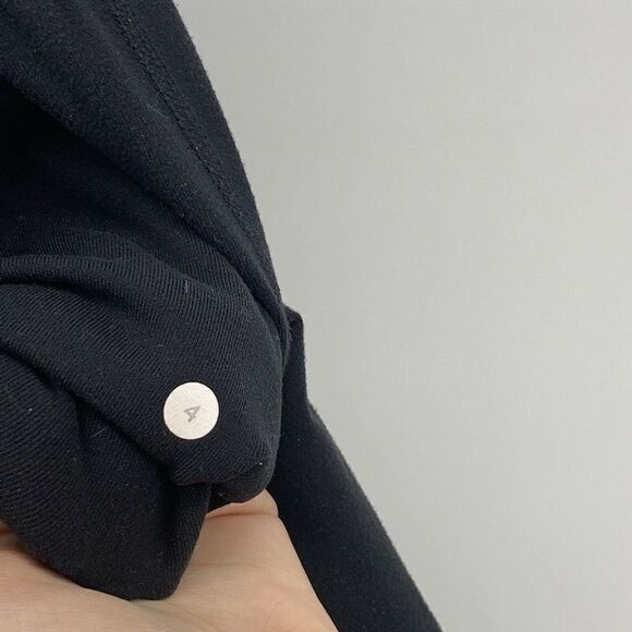 Lululemon Black Wide Leg Sweat Pants Cropped 4 - Picture 4 of 5